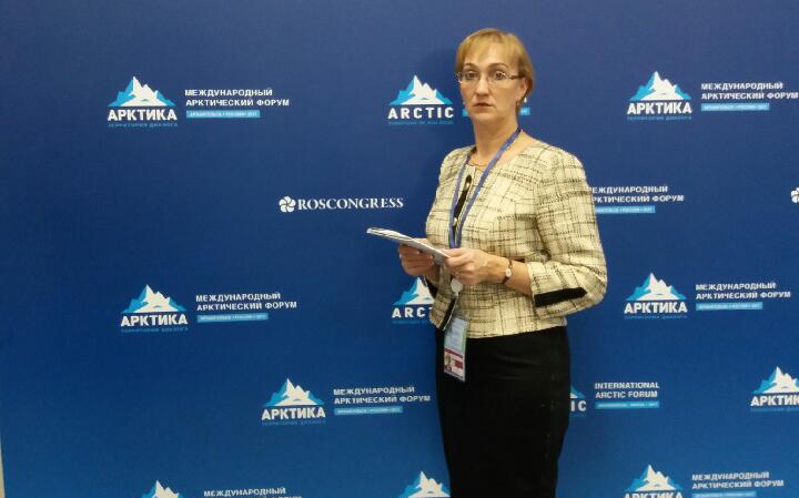 Ольга Сотникова принимает участие в работе Международного арктического форума 